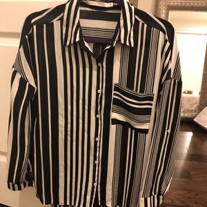 Longs sleeve stripped blouse